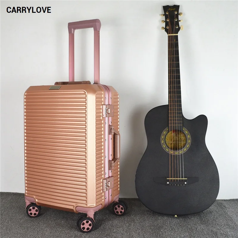 

CARRYLOVE business luggage series 20/24/28inch size Aluminum frame PC Rolling Luggage Spinner brand Travel Suitcase
