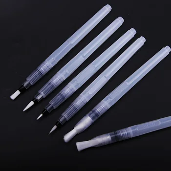 

6Pcs/Lot Different Shape Large Capacity Barrel Water Paint Brush Set For Self Moistening Pen Calligraphy Drawing Art Supplies