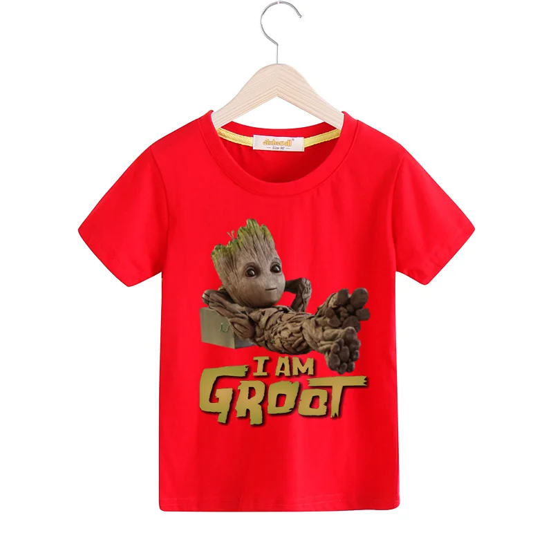 Child Boys Summer Baby Groot Tshirts Kids 2019 Short Sleeve Tees Top Clothes Girls White Casual Cartoon T Shirt T-shirts TX146 (7)