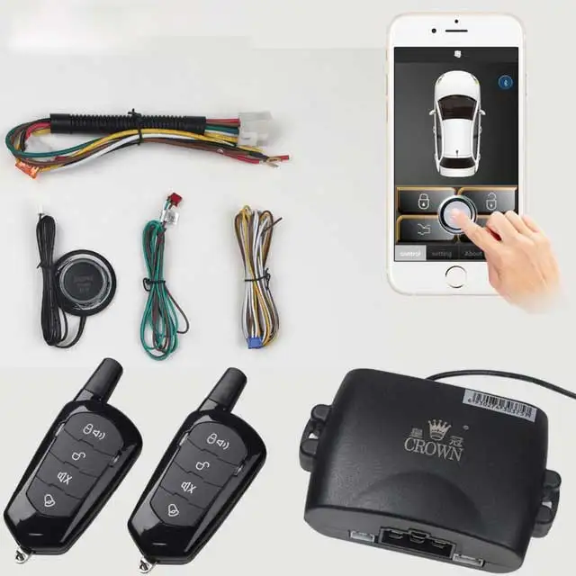 

APP Remote Start For car 80-100M SmartPhone Auto Central Locking/unlock 3-5M With 2 Remote Control PKE Start Stop