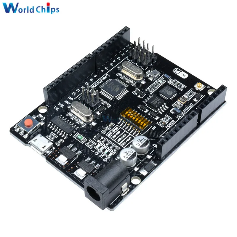 UNO + WiFi R3 ATmega328P ESP8266 (32 Мб памяти) CH340G для Arduino Uno NodeMCU WeMos новое поступление|new arrival|uno r3