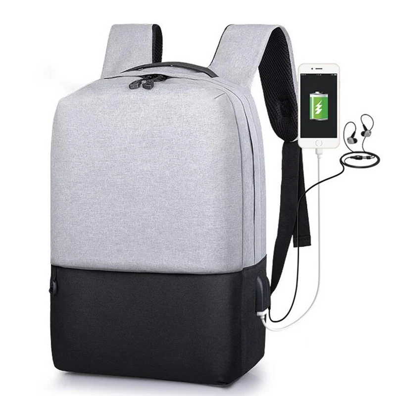 

Oxford Backpack With USB Charging Port For Men Durable College Student Rucksack Backpacks Fits up to 14 inch Laptop Backpack