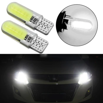

2pcs T10 W5W Silicone Case 12 Chips COB LED Car Wedge Interior Dome Reading Light WY5W 501 Auto Parking Bulbs Turn Side Lamps