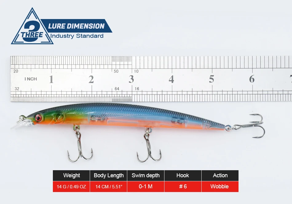 Frwanf 6 Pcslot Minnow 14cm 14g Swimbait Hard Lure Artificial Wobblers for Fishing Lure Whopper Plopper (4)