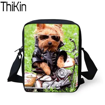 

THIKIN Yorkshire Terrier 3D Printing Handbags Women Shoulder Messenger Bag for Teenager Mini Kindergarten Bagpack Girls Coin Bag