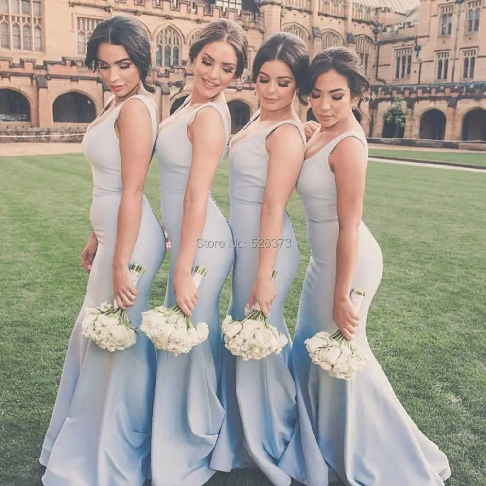 light sky blue bridesmaid dresses