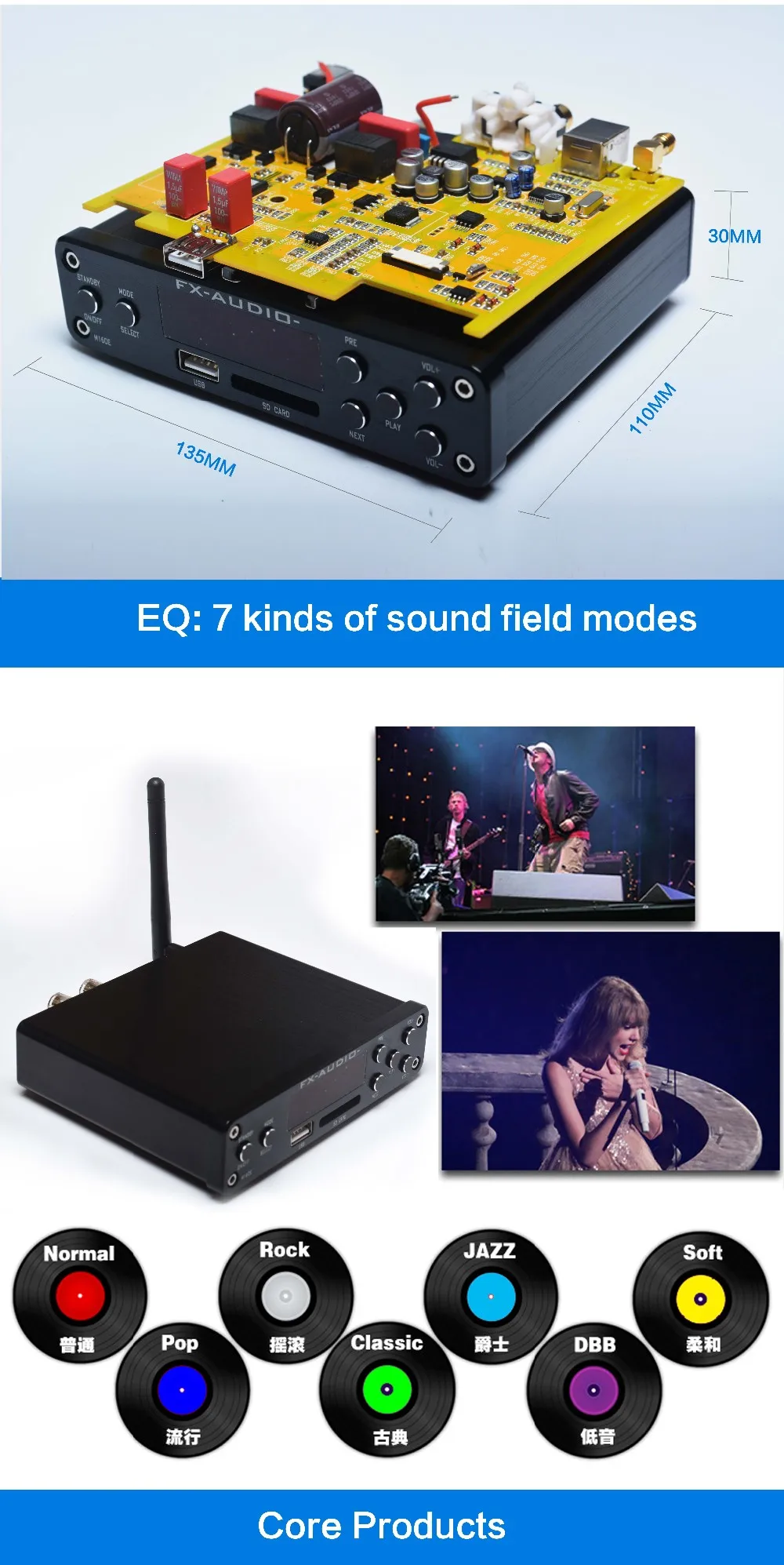 fx-аудио M-160E Bluetooth 4,0 цифровой аудио усилитель вход USB/SD/AUX/PC-USB Loseless плеер для APE/WMA/WAV/FLAC/MP3 160W* 2