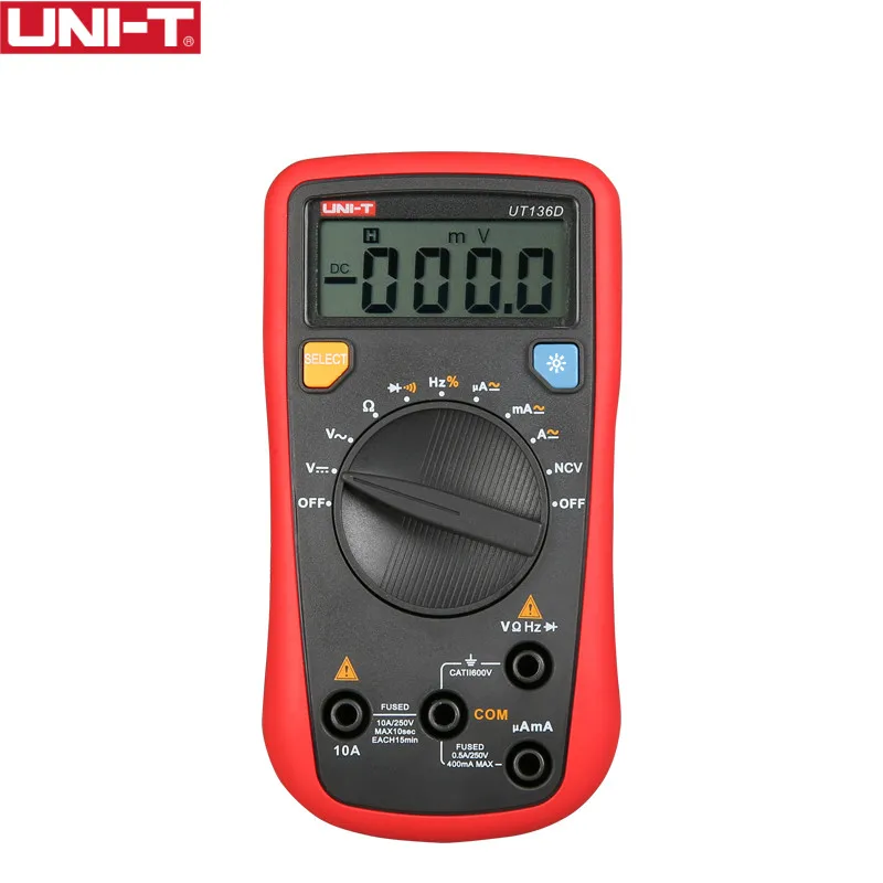 

UNI-T Modern Digital Multimeters UT136A/UT136D NCV Test Auto Range Handheld Continuity Buzzer Data Hold Auto Power Off