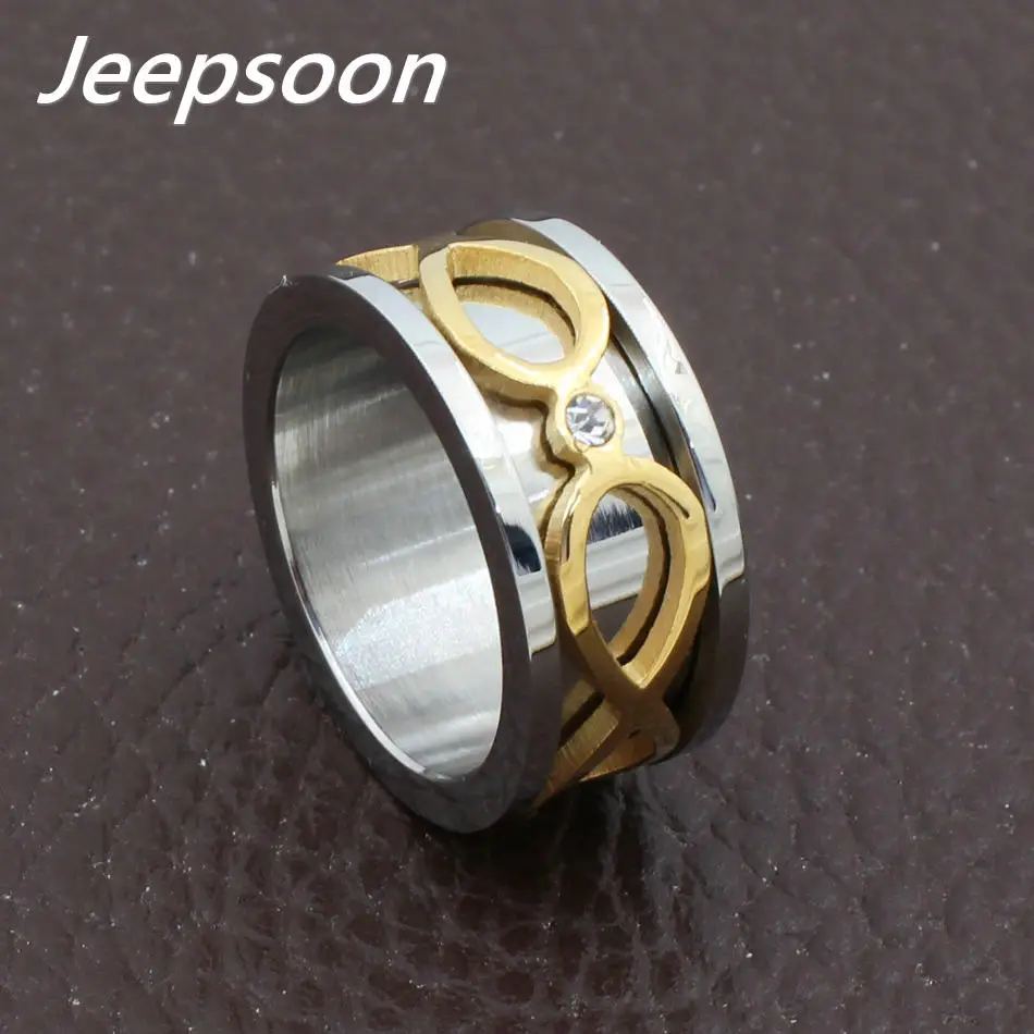 

wholesale Hot new stainless steel jewelry gold silver color ring for women and girl RBJDJQBD