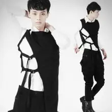 XS-5XL! Новинка года, Мужская одежда, Весенняя Корейская Свободная рубашка без рукавов, жилет, мужской жилет, пляжная одежда