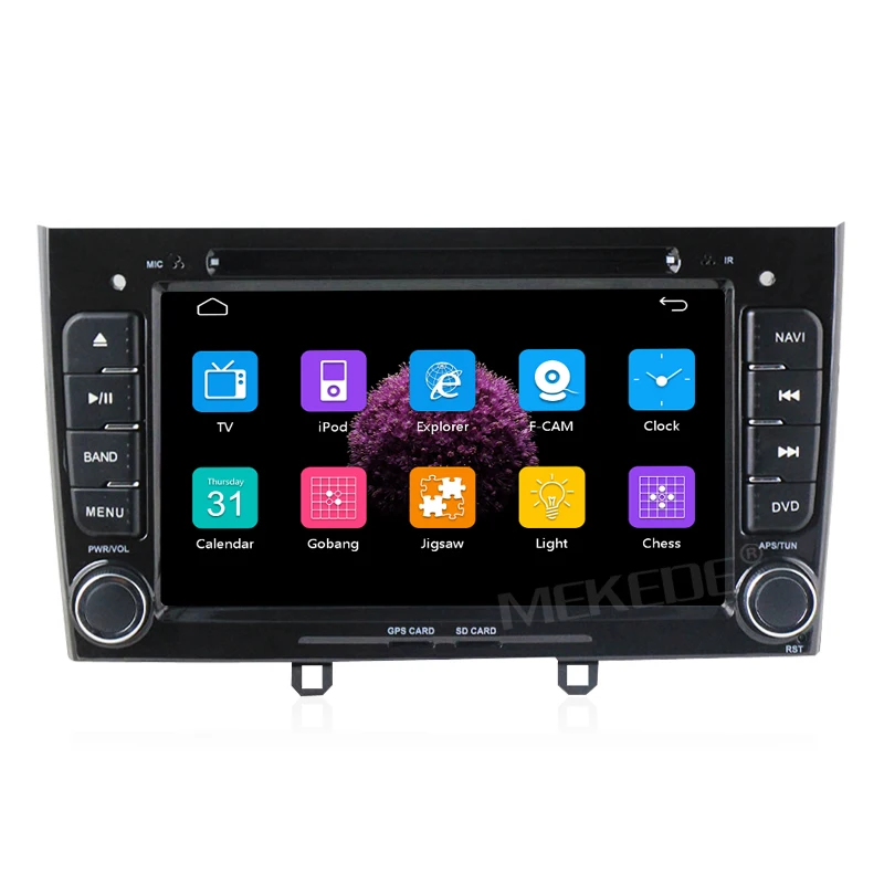 MEKEDE 7 дюймов HD экран автомобильный DVD стерео gps навигация для peugeot 408& 308 gps RDS 3g SWC Радио Стерео 1080P видео