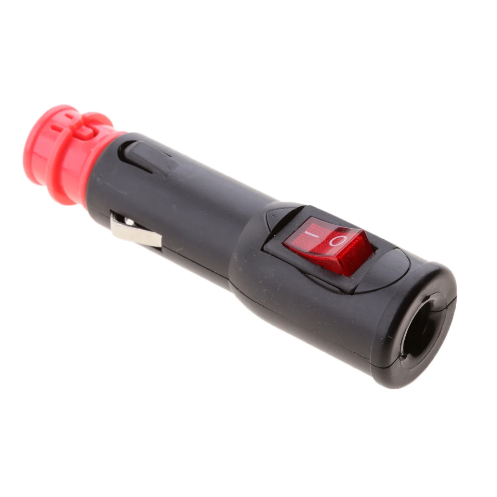 1 Pcs 12V Male Car Cigarette Lighter Socket Plug Motorcycle Socket Power Charger Adapter Connector For 12 Volt Electronic Device