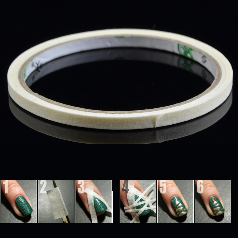 

1pcs Nail Art Adhesive Tape 0.5cm * 1.2m Creative Design Nail Stickers,Strong Sticky Glue for DIY Nail Gel Polish Tools