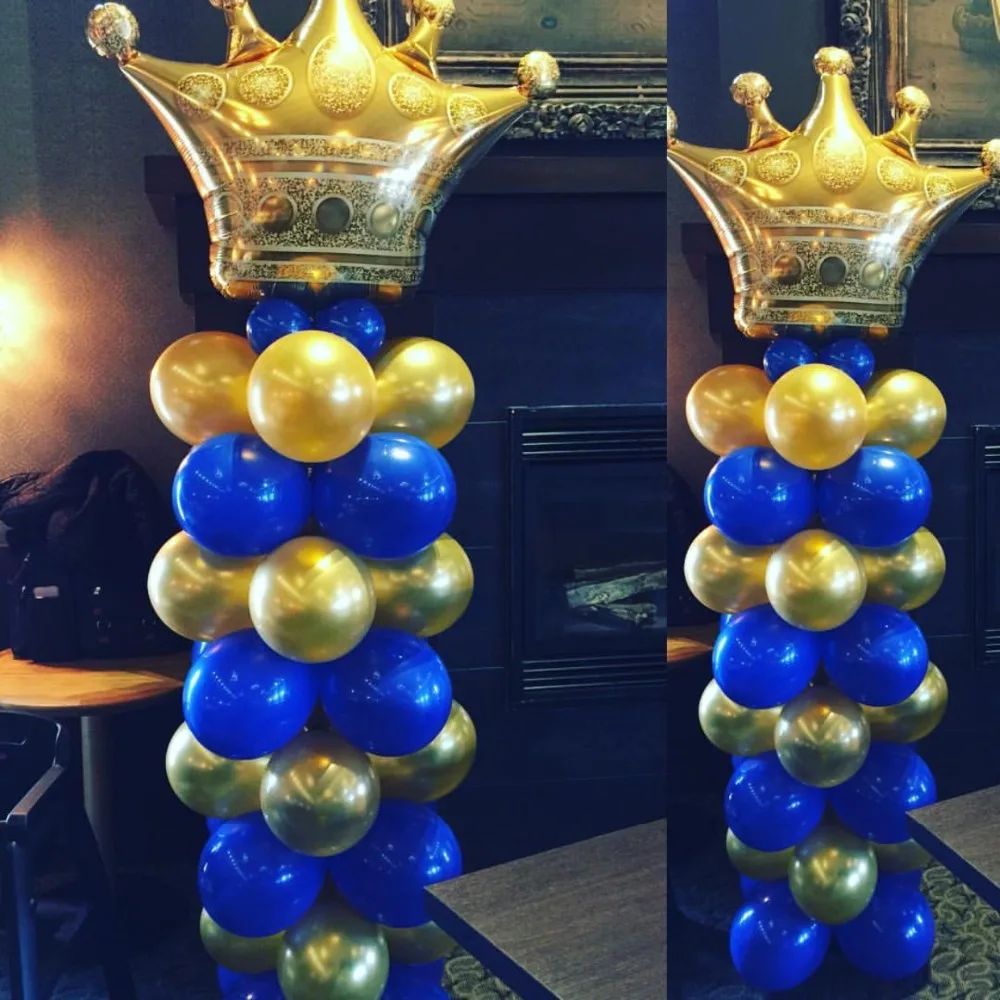 Большая 110*90 см золотая корона фольгированные гелиевые воздушные шары для маленькой принцессы на день рождения, свадьбы, вечеринки, пивная Корона, воздушные шары, украшения, детские подарки