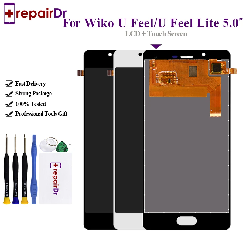 100% протестированный ЖК-дисплей для Wiko U Feel ЖК-экран Lite цифровой преобразователь