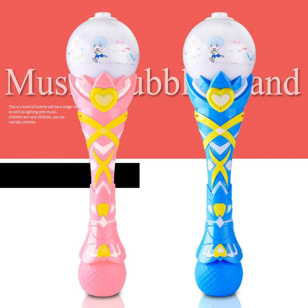 

Magic Electric Bubble Wand Toy Creative Light Music Playing Automatic Bubble Maker Sticks Durable Music Bubble Magic Stick Toy