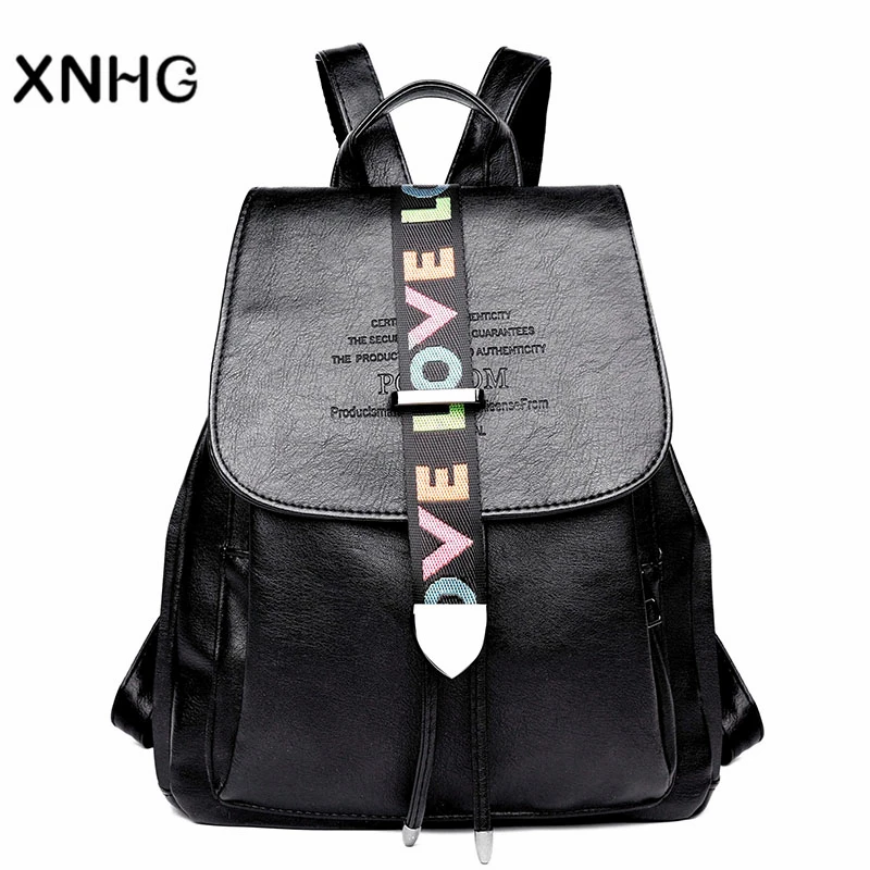 

Korean Style Black Backpacks Fashion Rucksack Back Pack Soft Handle Female Anti Theft Backpack Bolsa Mochila Feminina Sac a Dos