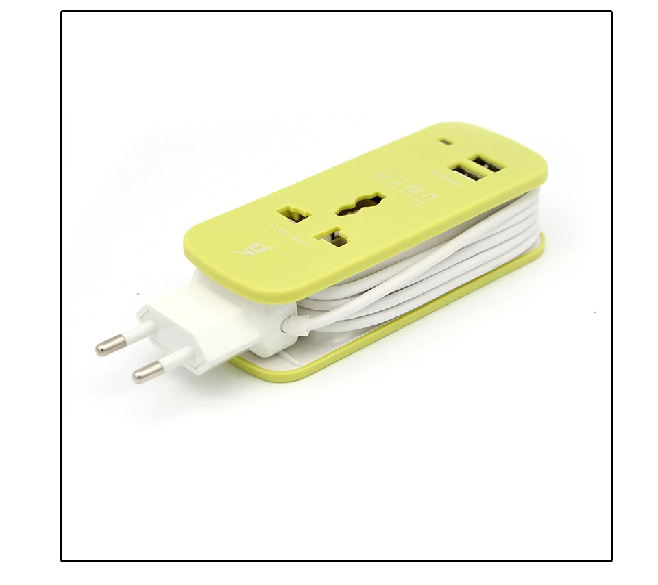 Colorful All in One Universal International Plug Adapter 2 USB Port World Travel Power Charger Adapter Extension Socket (9)