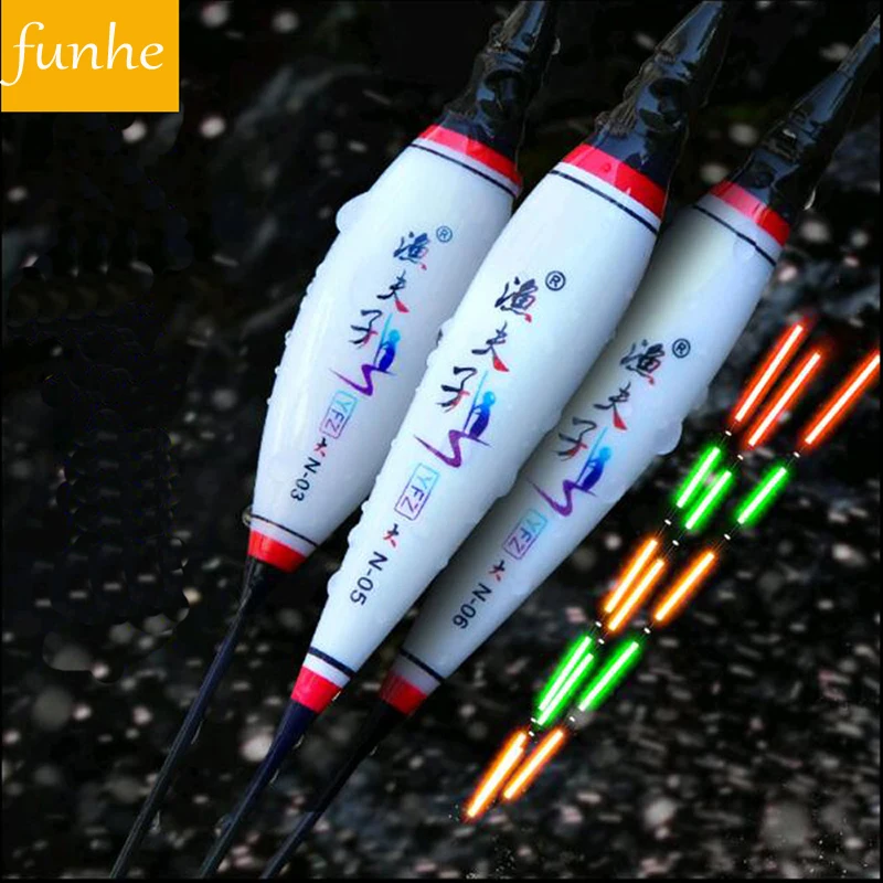 

Funhe Fishing Float With Battery Light Luminous Floaters High Brightness Fishing Bobbers High Sensible Electronic Floats Tackle