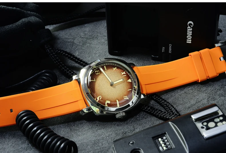 Высококачественные часы San Martin с резиновым ремешком, ремешок из фторкаучук, 8 цветов, 22 мм, 20 мм, Универсальный сменный ремешок с пряжкой