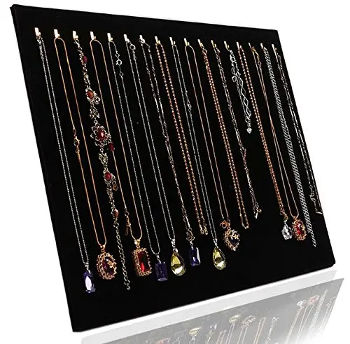 

Black Velvet 17 Hook Necklace Jewelry Tray Display Organizer