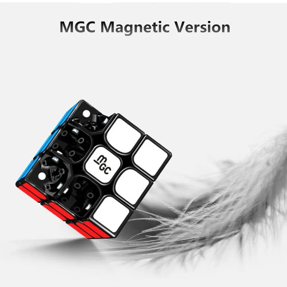 

Yongjun MGC 3x3x3 Magnetic Magic Cube Black White Cube Puzzle For Beginner Professional YJ Magic Cube Toys For Children Kids
