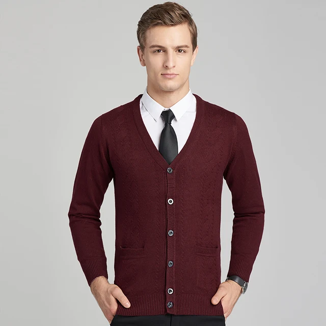 New Arrival Wool Sweater V neck Cardigan single breasted