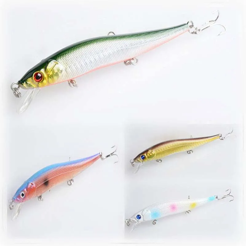  5PCs 11.5cm 13g Bent Minow Fishing Lure Hard Plastic Artificial Lures 3D Fish Eye Swim Bait Crankba