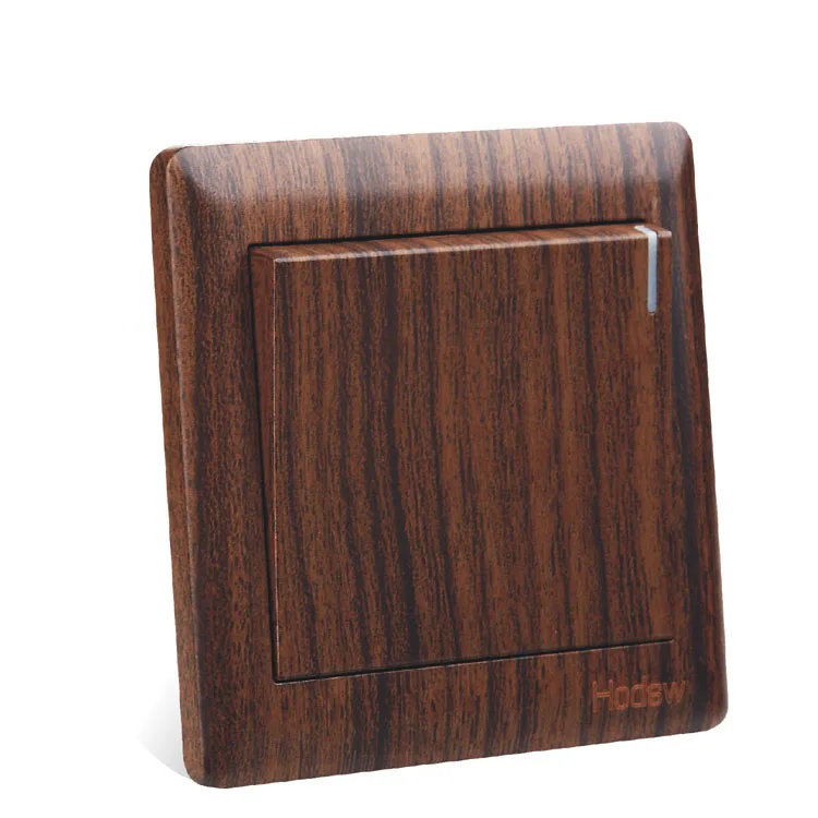 

New Style Retro Wood color Push Button Switch One Control Two Way 6A 110V- 250V