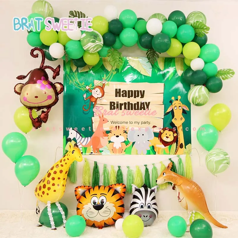 

Walking Animal Balloon Cute Cat Panda Dinosaur Tiger Giraffe Jungle Party Kids Boys Girls Happy Birthday Decorations Balloons