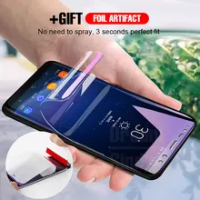 Полное покрытие мягкая защитная Гидрогелевая пленка для samsung Galaxy S6 S7 Edge S8 S9 Plus Note 8 Защитная пленка(не стекло