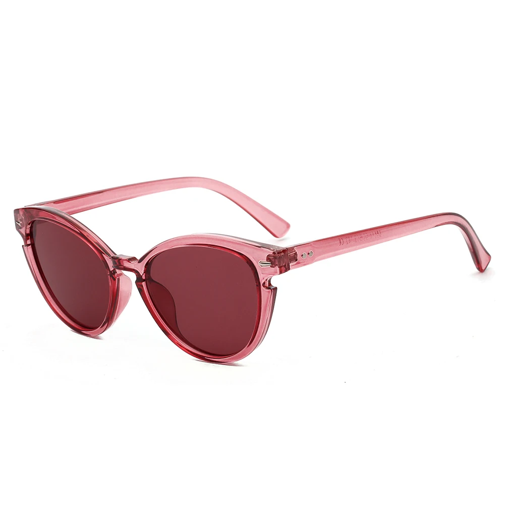OVZA, Ретро стиль, кошачий глаз, солнцезащитные очки для женщин,, брендовые, дизайнерские, Ретро стиль, уф400, роскошные очки для девушек, высокое качество, S0065 - Цвет линз: Красный