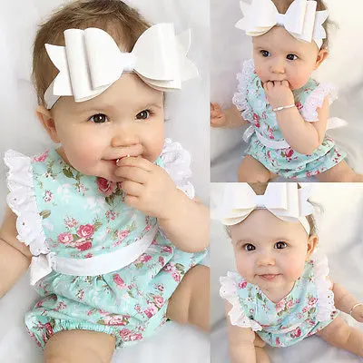 

2016 Kids Baby Girl Clothes Lace Floral Romper Jumpsuit Outfits One-pieces children jumpsuits baby clothes Overalls for children