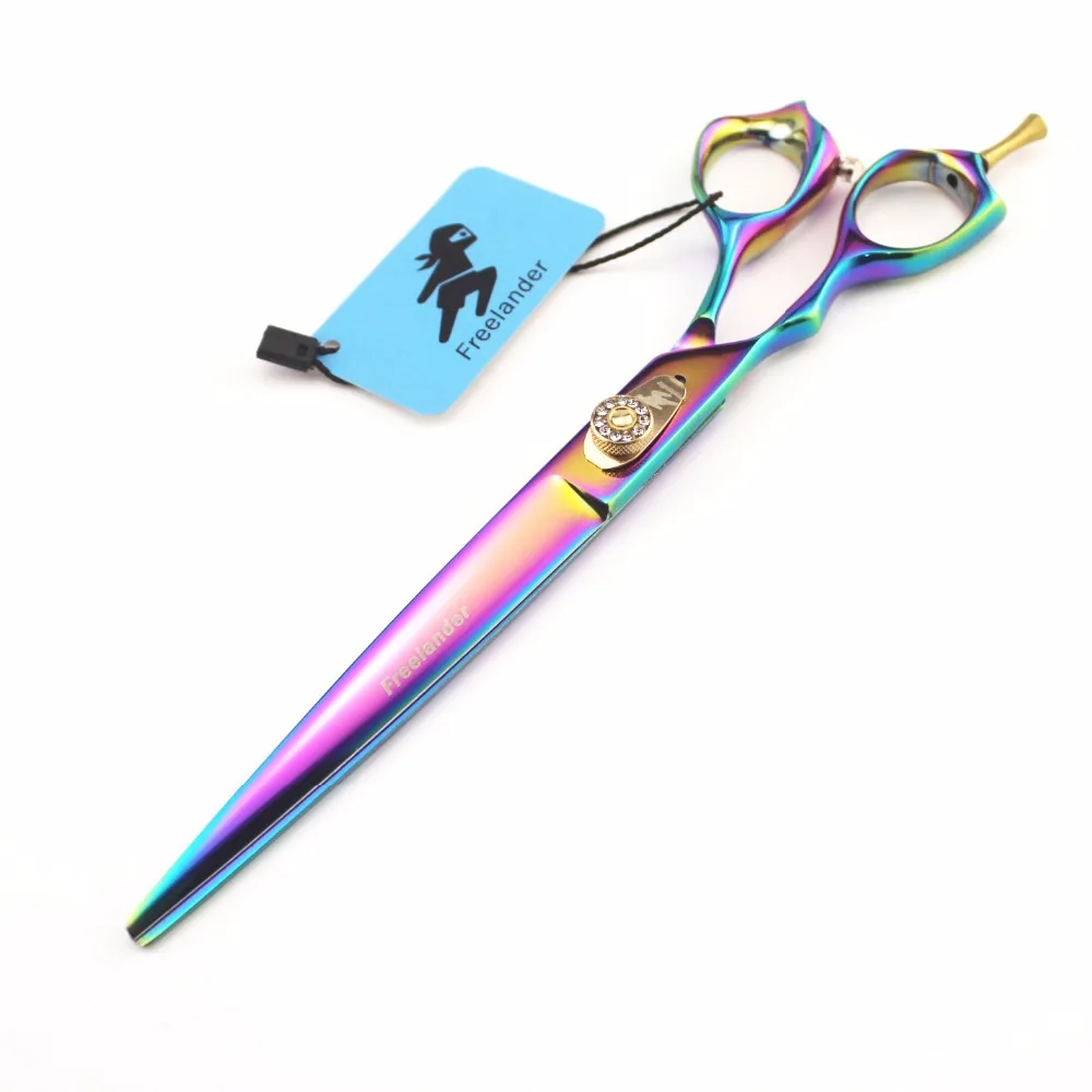 7.5inch Left hand Rainbow Pet Cutting Scissors dog scissors Grooming