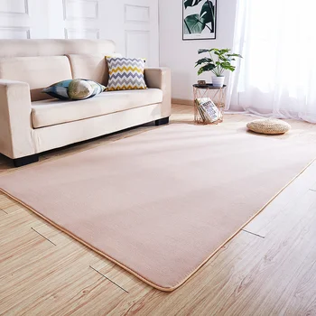 

Simple modern carpet living room sofa coffee table mat rectangular bedroom blanket Coral velvet carpet soft and comfortable rug