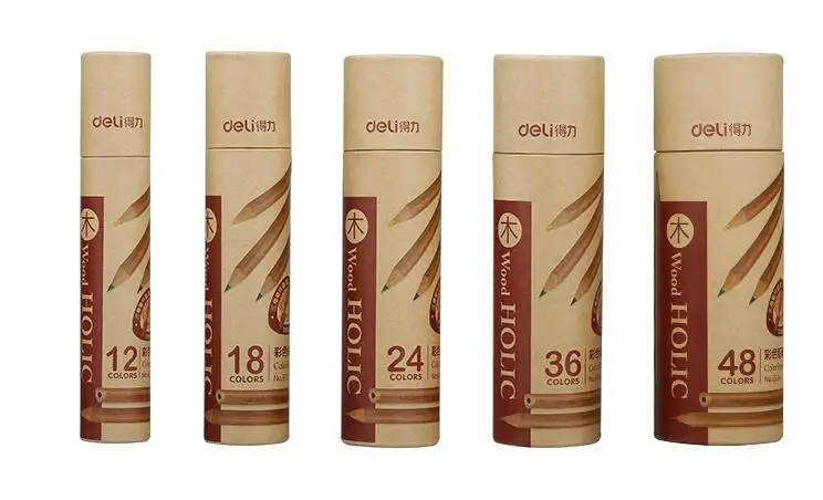 Deli Water Color Pencil Set 12/24/36/48 Colors Soluble Pencil For Drawing Painting Paper Box Art School Supplies