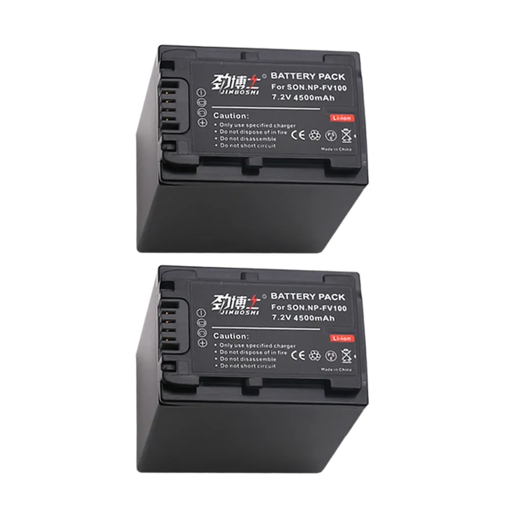 2 шт. NP FV100 NPFV100 литий ионная батарея для камеры Sony DCR SR15 SR21 SR68 SR88 SX15 SX21 SX44 SX45 SX63 CX190 CX200