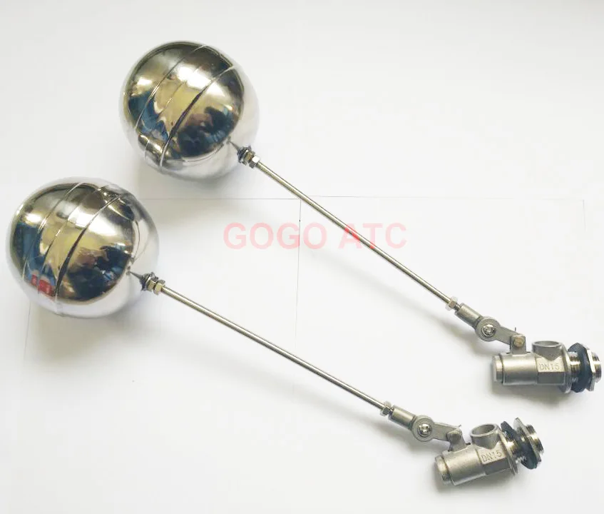 Регулируемый Тип 304 Поплавковый шаровой клапан из нержавеющей стали, клапан управления уровнем воды, водяной башенный поплавковый клапан для резервуара для воды