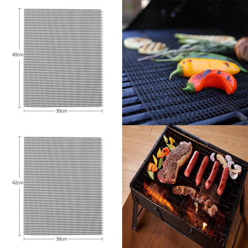 Non Stick Bbq Mesh Mat Barbecue Grilling Mat Square Cooking Mat