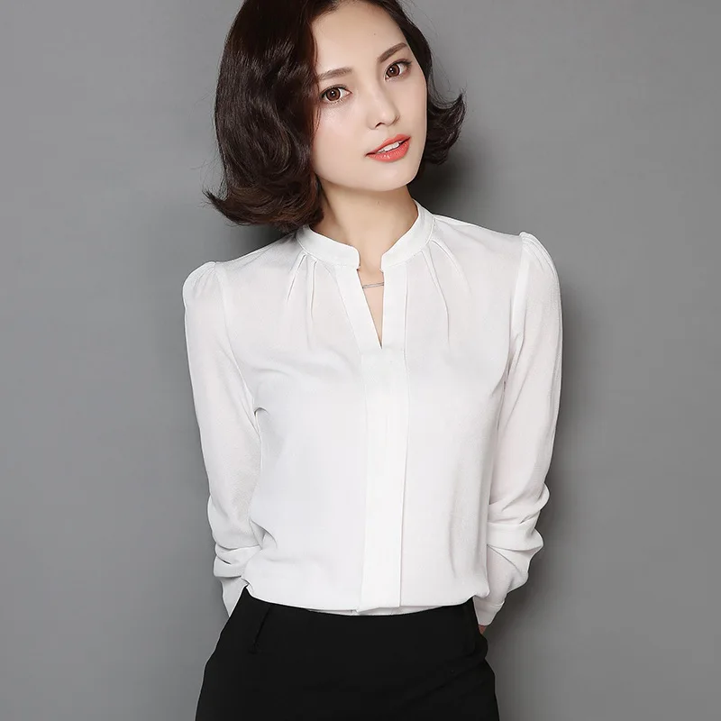 Neploe Spring Newly Long Sleeve Women Blouse Fashion Solid