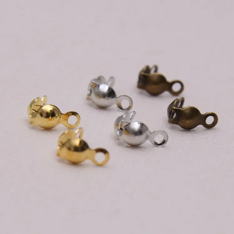 

200pcs/lot 7x4mm Gold/Bronze/Rhodium Connectors Clasps Fitting Dia 3mm Ball Chain Components Jewelry Accessories Components