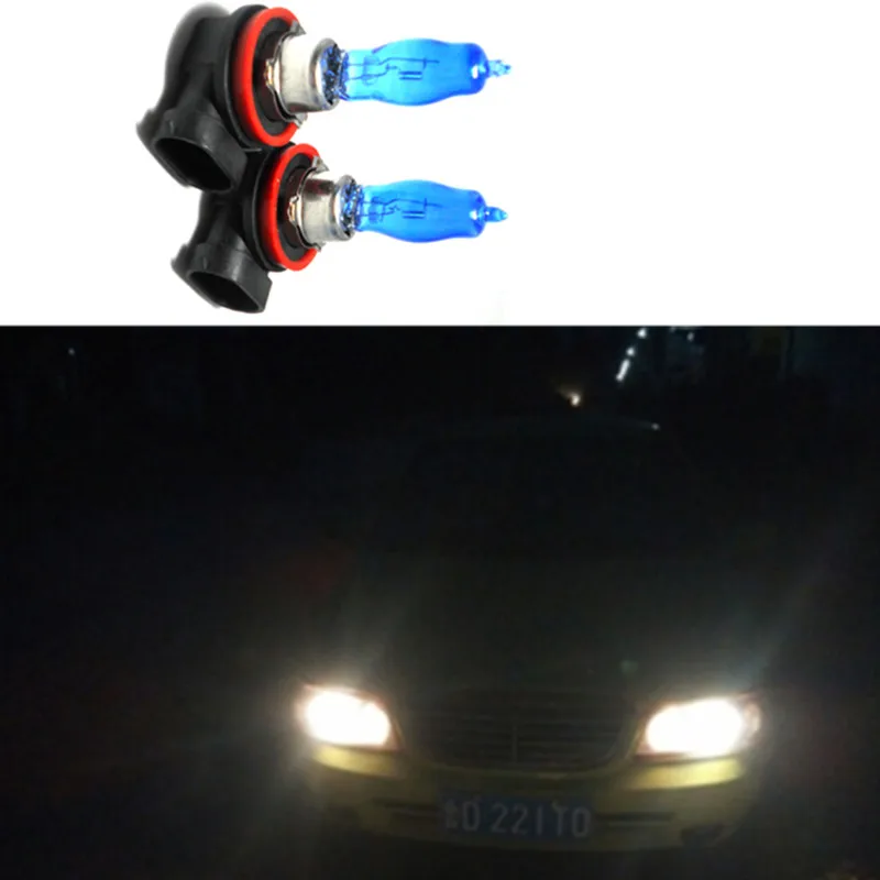 

H8 Super Bright White Fog Halogen Bulb 12V 100W automobiles Head Lamp Light 6000K Car Styling2 pcs Free Shipping