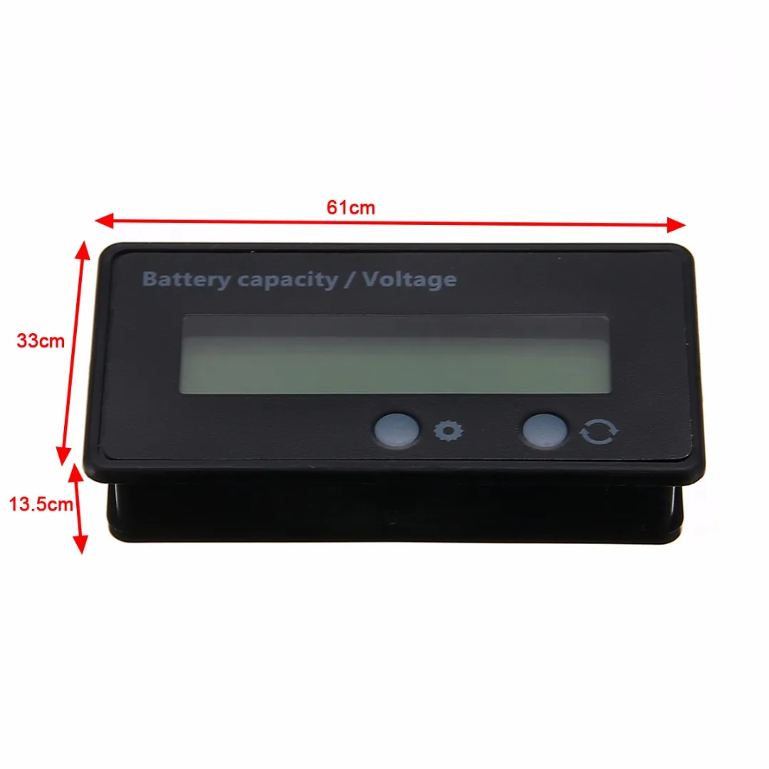 Multifunctional LCD Lead-Acid Battery Capacity Indicator Waterproof Digital Voltmeter Voltage Tester 12V 24V 36V 48V