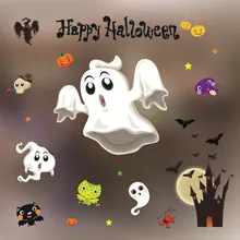 new 5070cm halloween decorations window glass wall stickers shop bar ktv supplies poster home