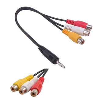 

20PCS 3.5mm AV Male to 3RCA Female Audio Video Cable Stereo Adapter Cord M to F AV Adapter Cable 3.5mm to 3RCA [High Quality]
