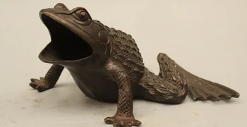 

3"China Collectible Decorated Handwork Bronze Carved Beautiful Frog Statue