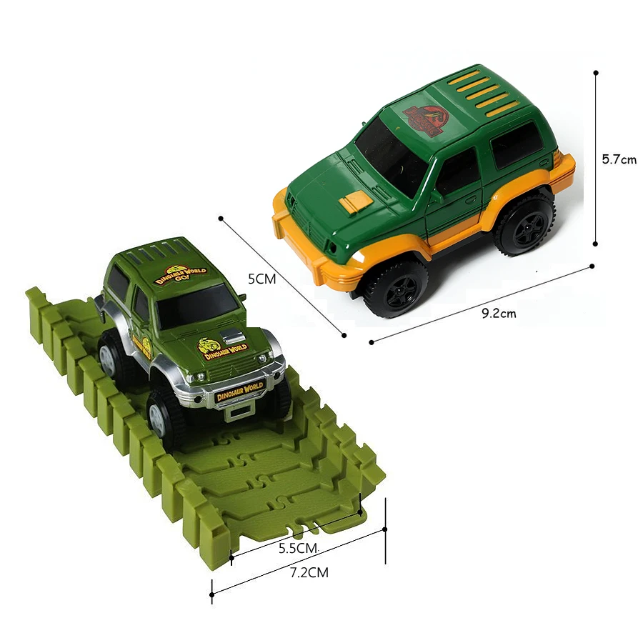 Создание дорожного динозавра и солдат Гоночная машина трек поезд игрушки, гибкие треки игровой набор с гоночными автомобилями и аксессуарами для детей