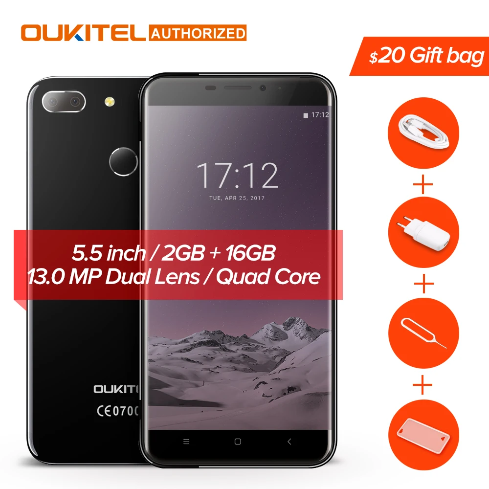Oukitel U20 Plus 4G Mobile Phone Android 6 0 5 5inch IPS FHD MTK6737T Quad Core