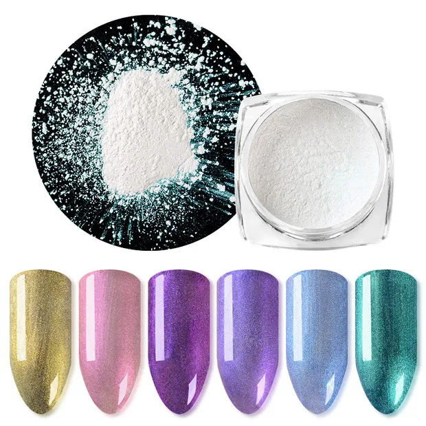 

Mtssii 1 Box Mirror Holographic Nail Glitter Chrome Dazzling DIY Pigment Dust Powder Holo Laser Manicure Nail Art Decorations