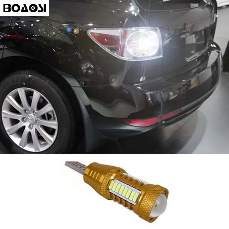 

BOAOSI 1x T15 W16W LED CANBUS Samsung 4014 Chip Backup Reverse Light for mazda 6 8 cx-3 cx3 cx-5 cx5 8 cx 5 m8 rx8 mazda m5 2008